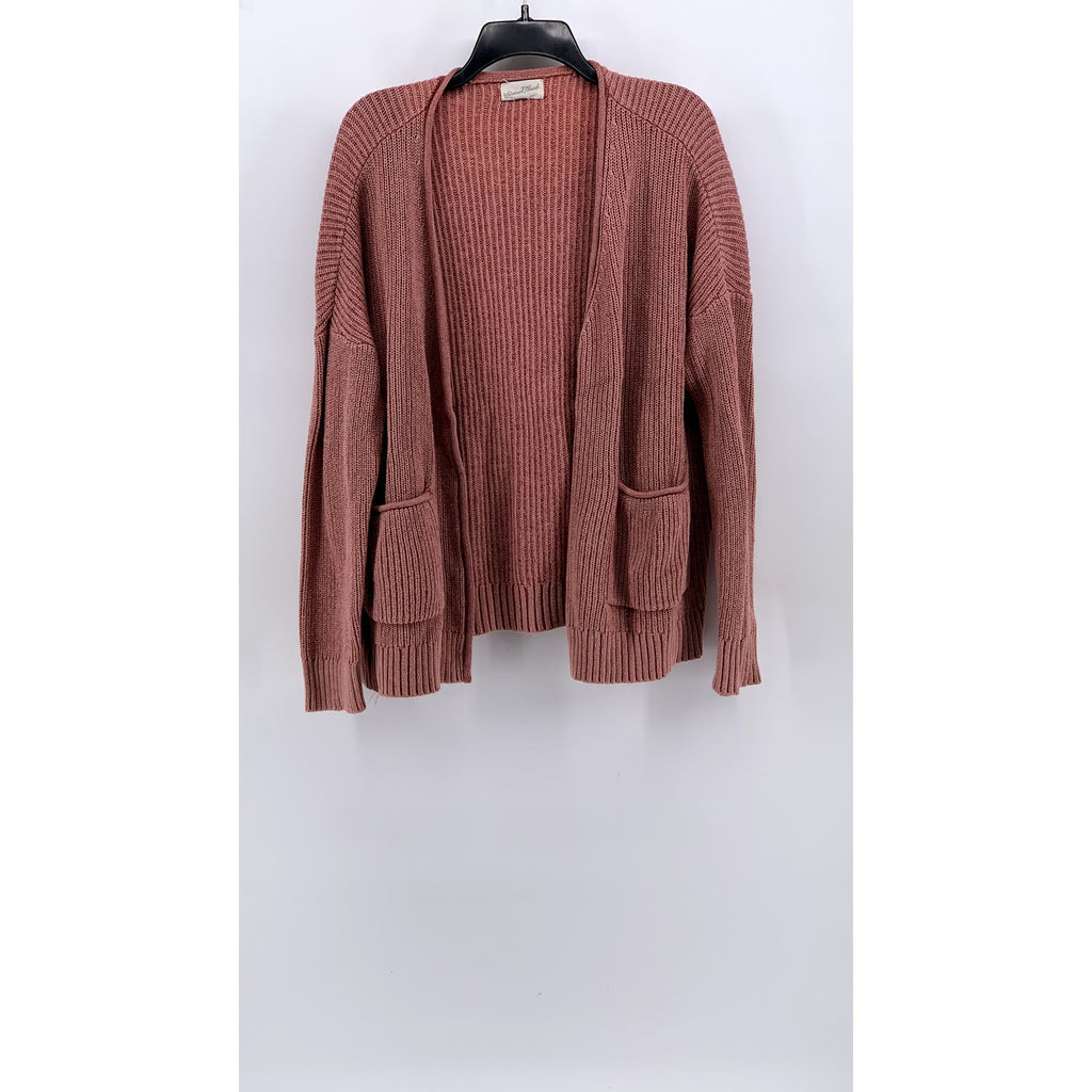 UNIVERSAL THREAD Women's Salmon Pink Knit Open-Front Cardigan SZ M