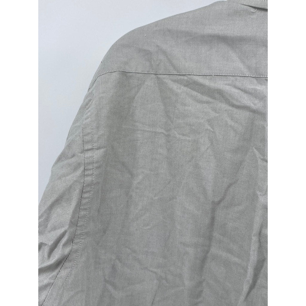 CAMBRIDGE CLASSICS Mens Button Down Long Sleeve Neck: 17 1/2 - 36/37