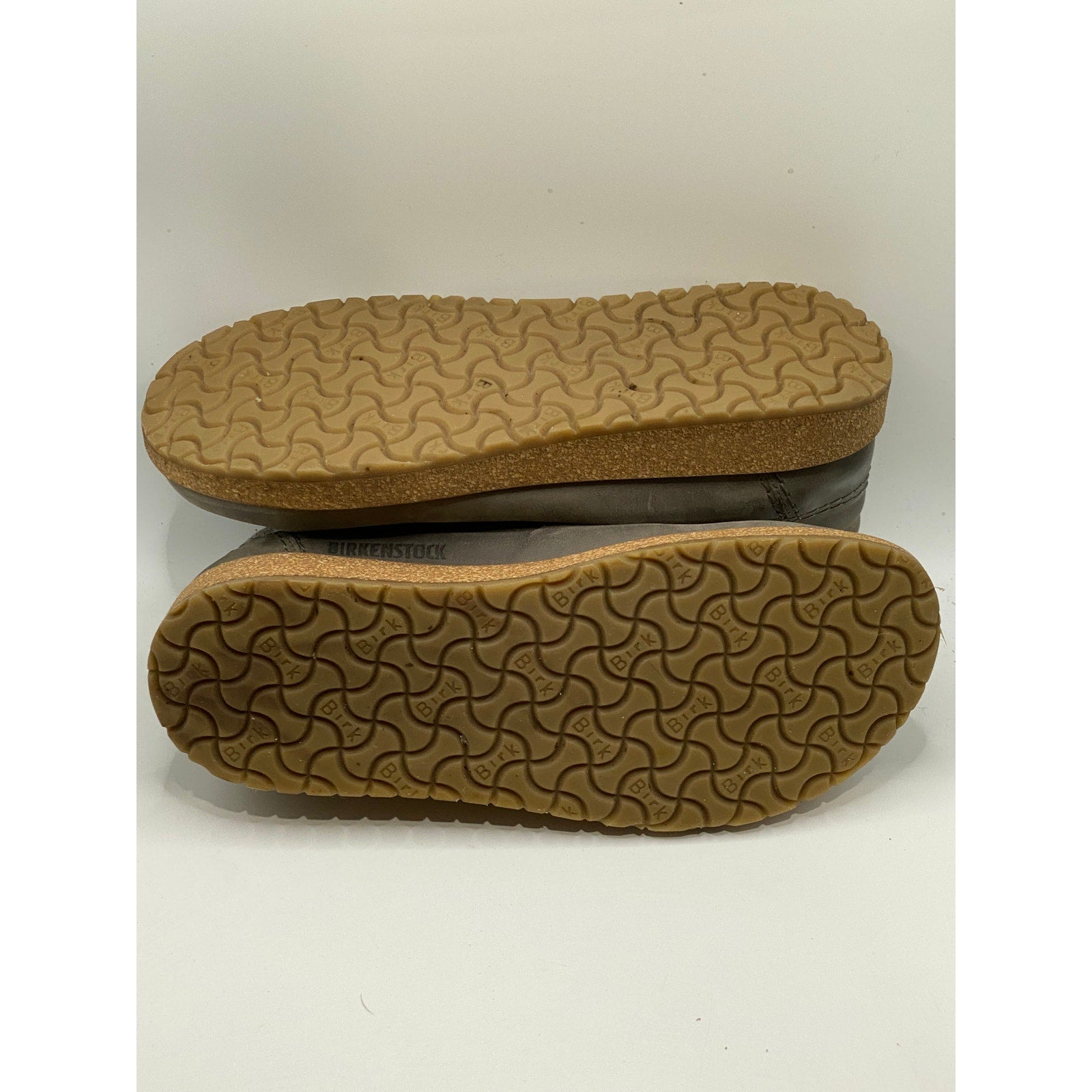 BIRKENSTOCK Women's Taupe Nubuck Leather Lace-Up Cork Honnef Sneakers SZ 7