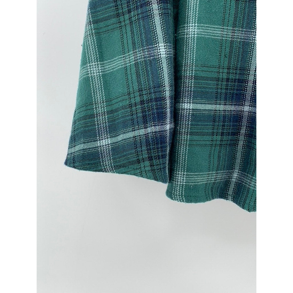 SO GOODS FOR LIFE Women's Black-Green Plaid Mini Skirt SZ 9