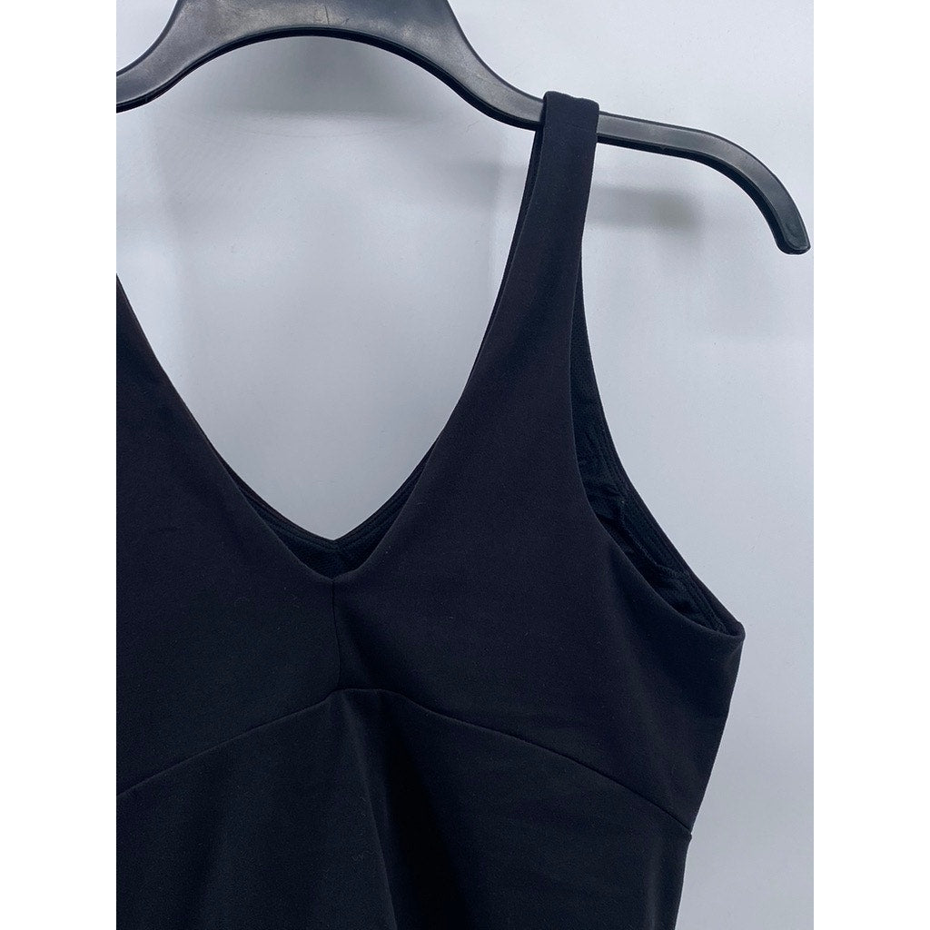 UNBRANDED Women's Black V-Neck Casual Cropped Tank Top SZ S