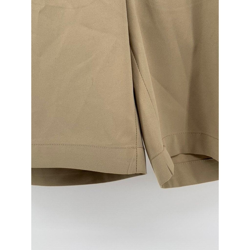SAVANE Men's Tan Solid Regular Fit Chino Shorts SZ 38