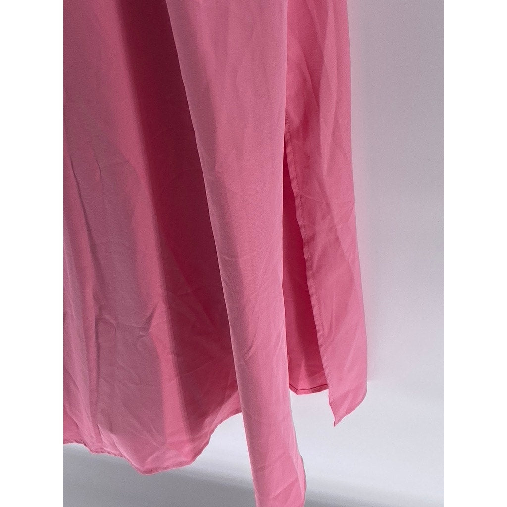 UNBRANDED Women's Light Pink Sweetheart Neckline A-Line Maxi Dress SZ M