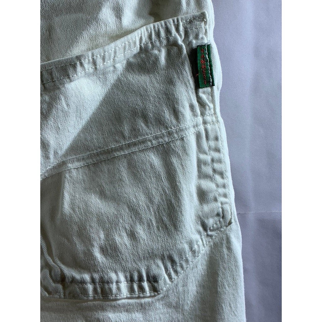 KATHARINE HAMNETT Women's White Denim Straight-Leg Five-Pocket Jean SZ 32
