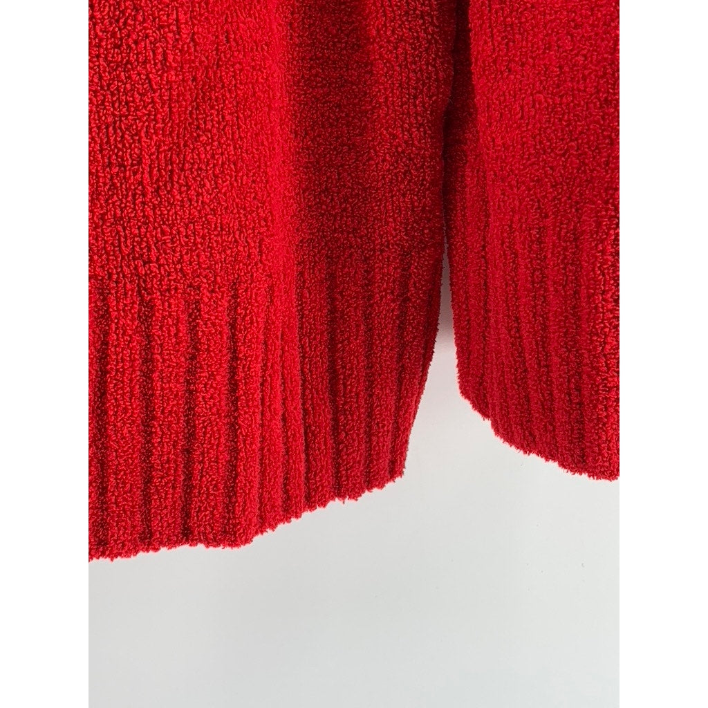 WHITE STAG Women's Red Crewneck Knit Pullover Sweater SZ M