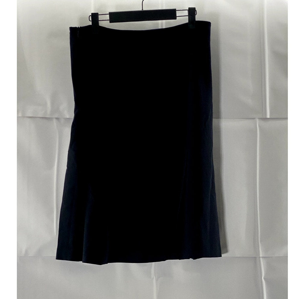 PIAZZA SEMPIONE Women's Blue Wool-Blend A-Line Knee-Length Skirt SZ 46(US10)