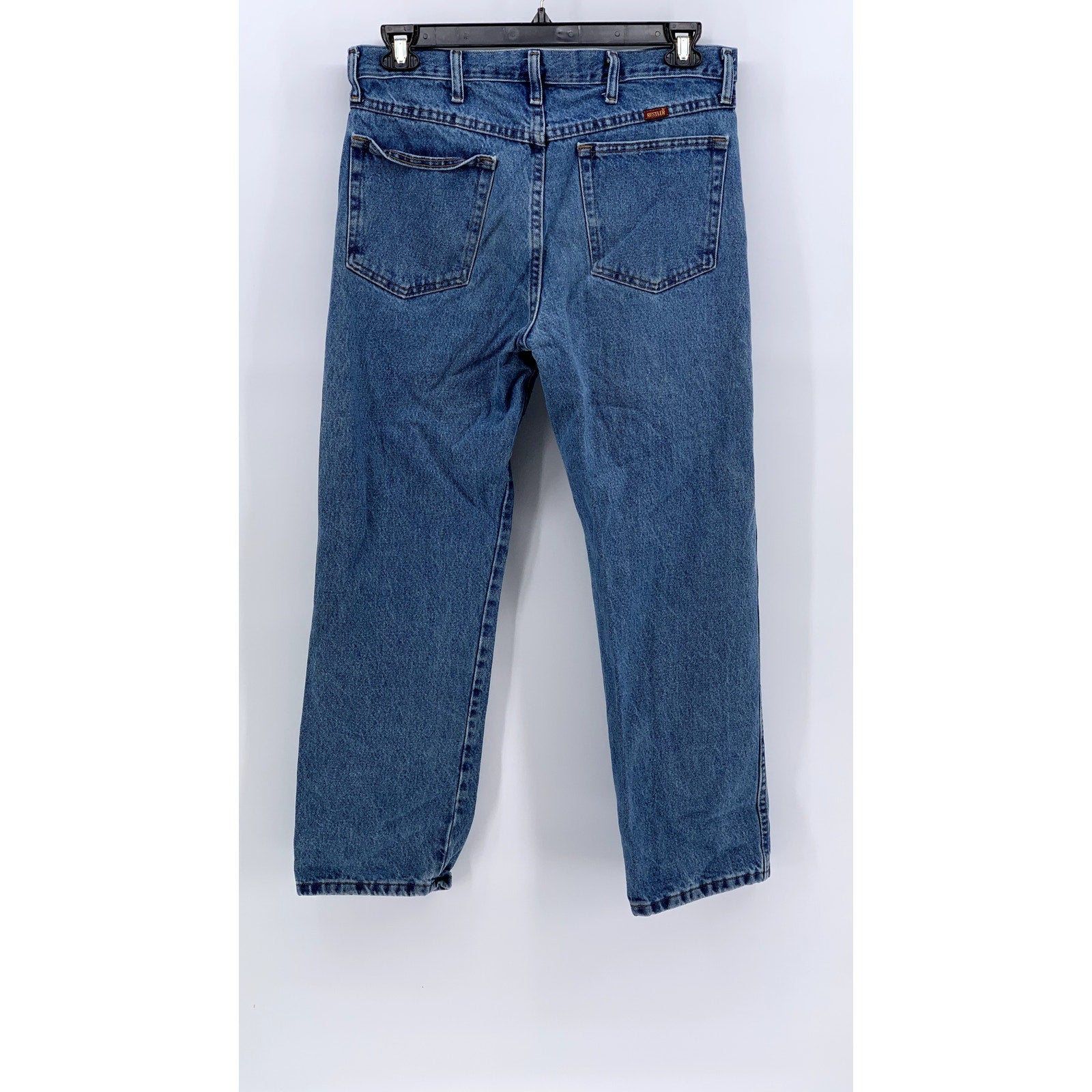 RUSTLER Men's Blue Denim Straight Leg Jeans 34X29