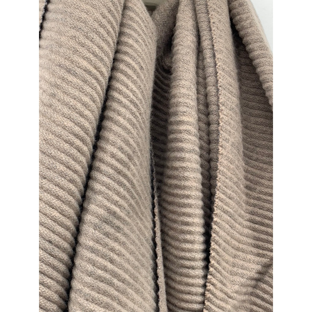 14TH & UNION Women's Brown-Gray Ribbed Shawl SZ OS