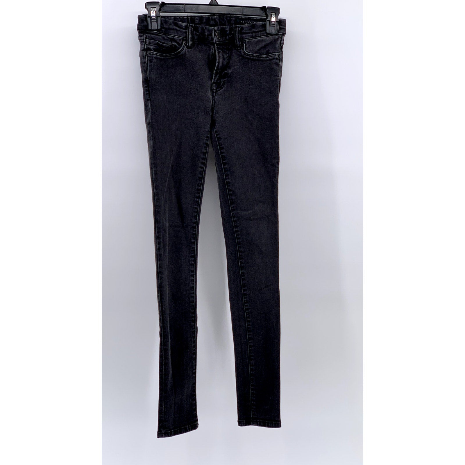 ALLSAINTS Women's Black Grace Skinny Ankle Jeans SZ 26