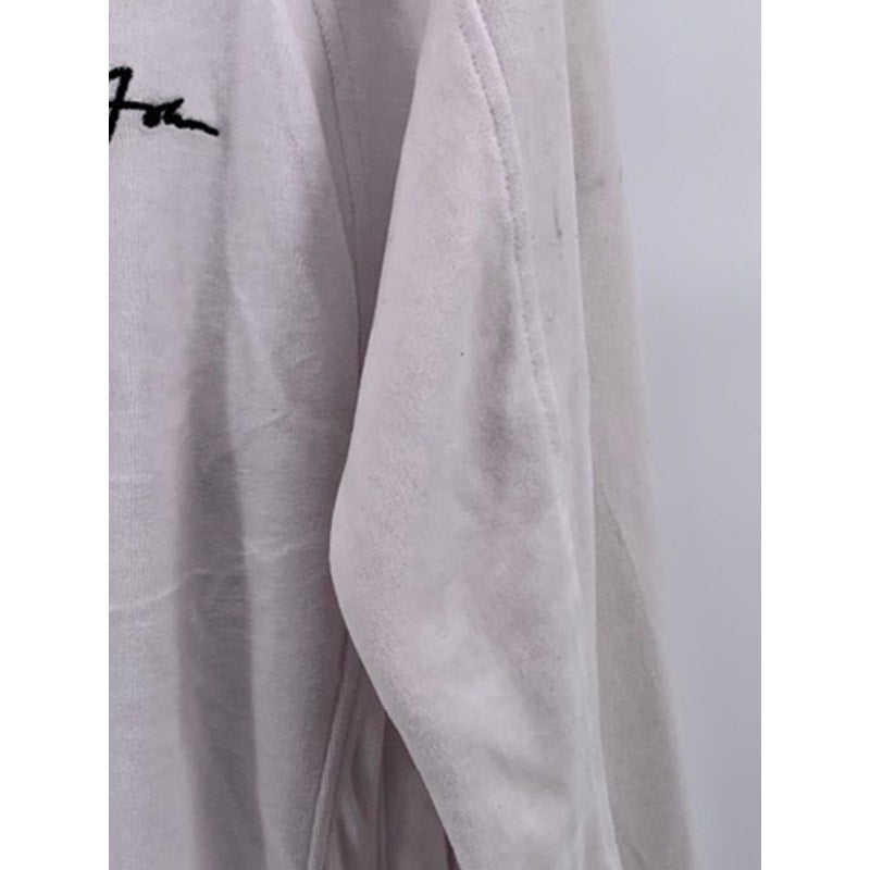 SEAN JOHN Men’s White Velour Embroidered Logo Full-Zip Track Jacket SZ S