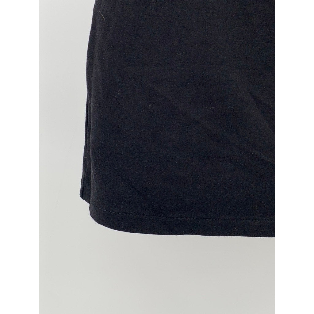 QINGHUAZHU Women's Black Pleated Mini Skirt SZ L