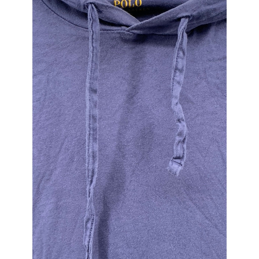 POLO RALPH LAUREN Men's Vintage Navy Blue Hooded Long Sleeve Sweatshirt SZ M