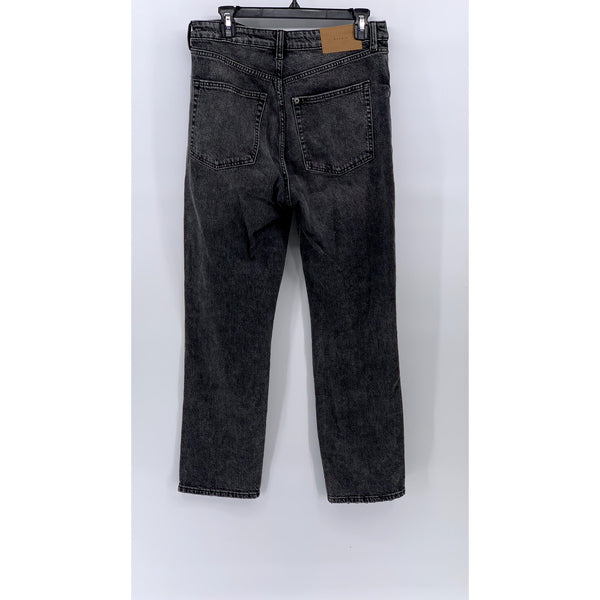 &DENIM Women's Black Denim Ultra High Rise Regular-Fit Mom Jeans SZ 10