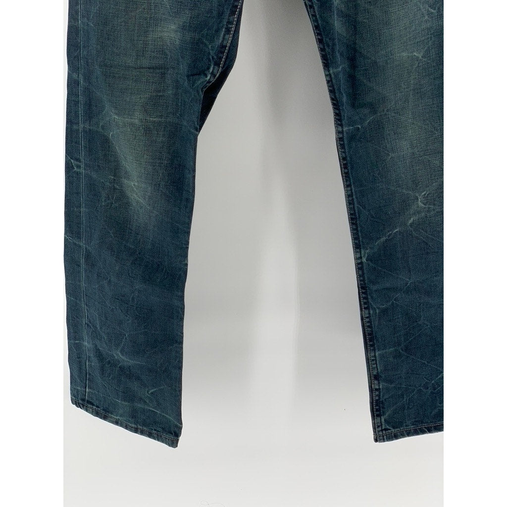 ZLSHIJIA Men's Blue Denim Straight-Leg Jeans SZ 36