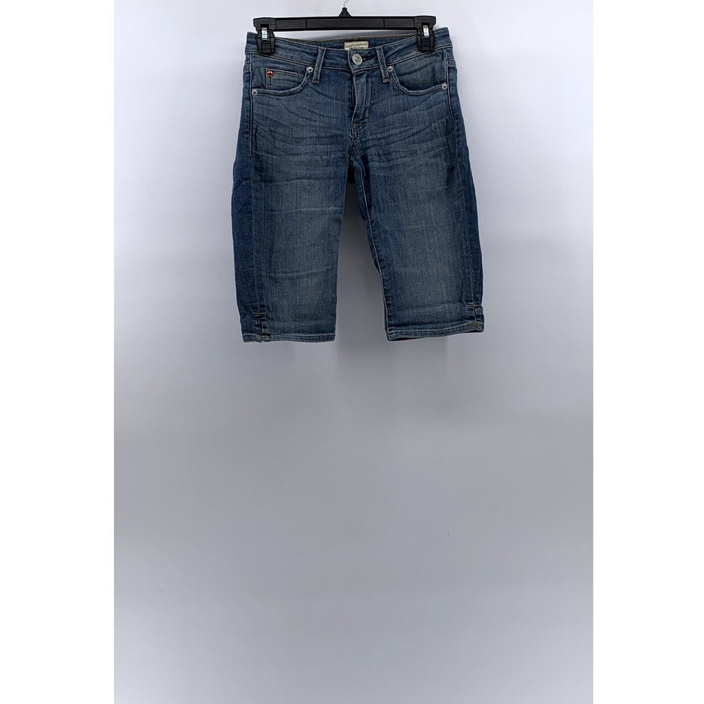 HUDSON Women's Blue Denim Viceroy Five-Pocket Knee Shorts SZ 24