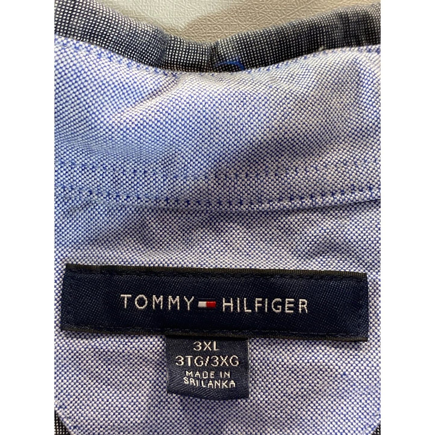 TOMMY HILFIGER Men's Regular-Fit Solid Stretch Button-Up Oxford Shirt SZ 3XL