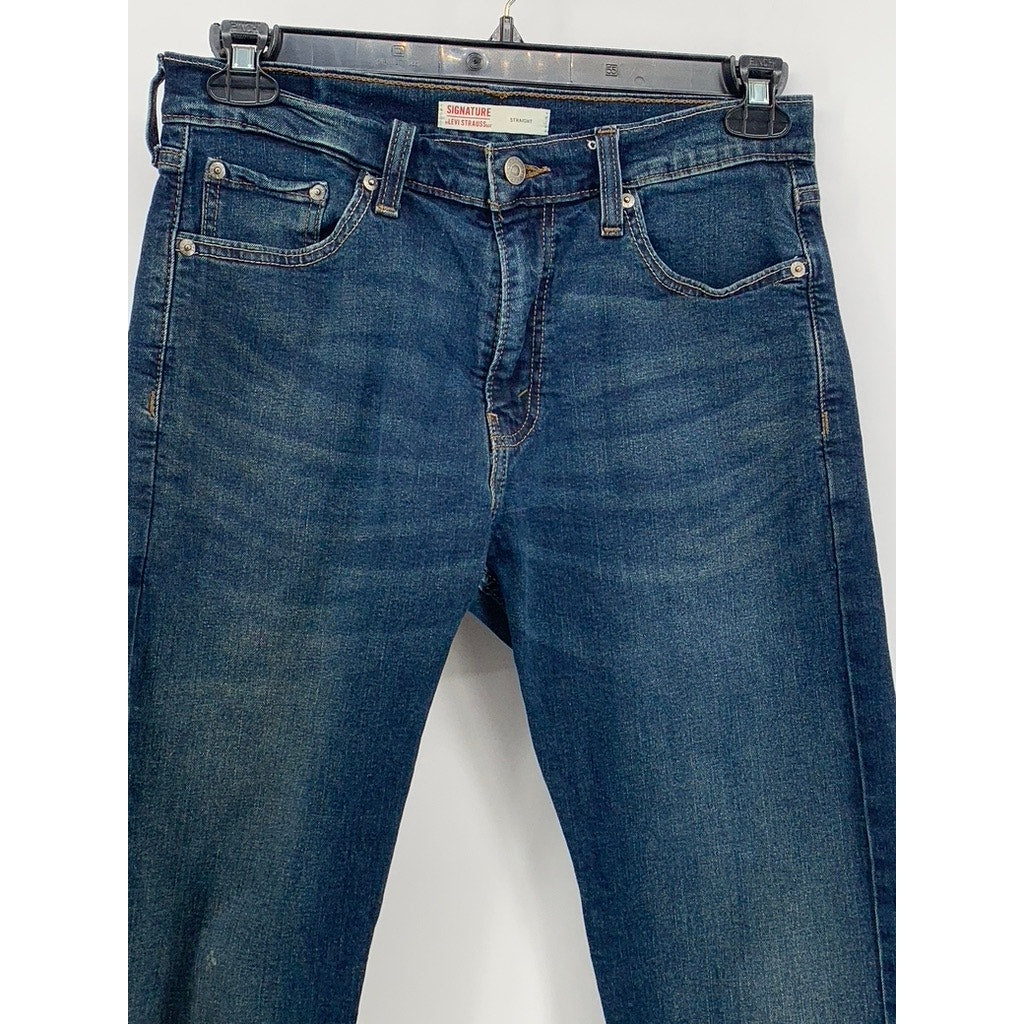 SIGNATURE By Levi’s Strauss & Co Men’s Blue Denim Straight Jeans SZ 30x30