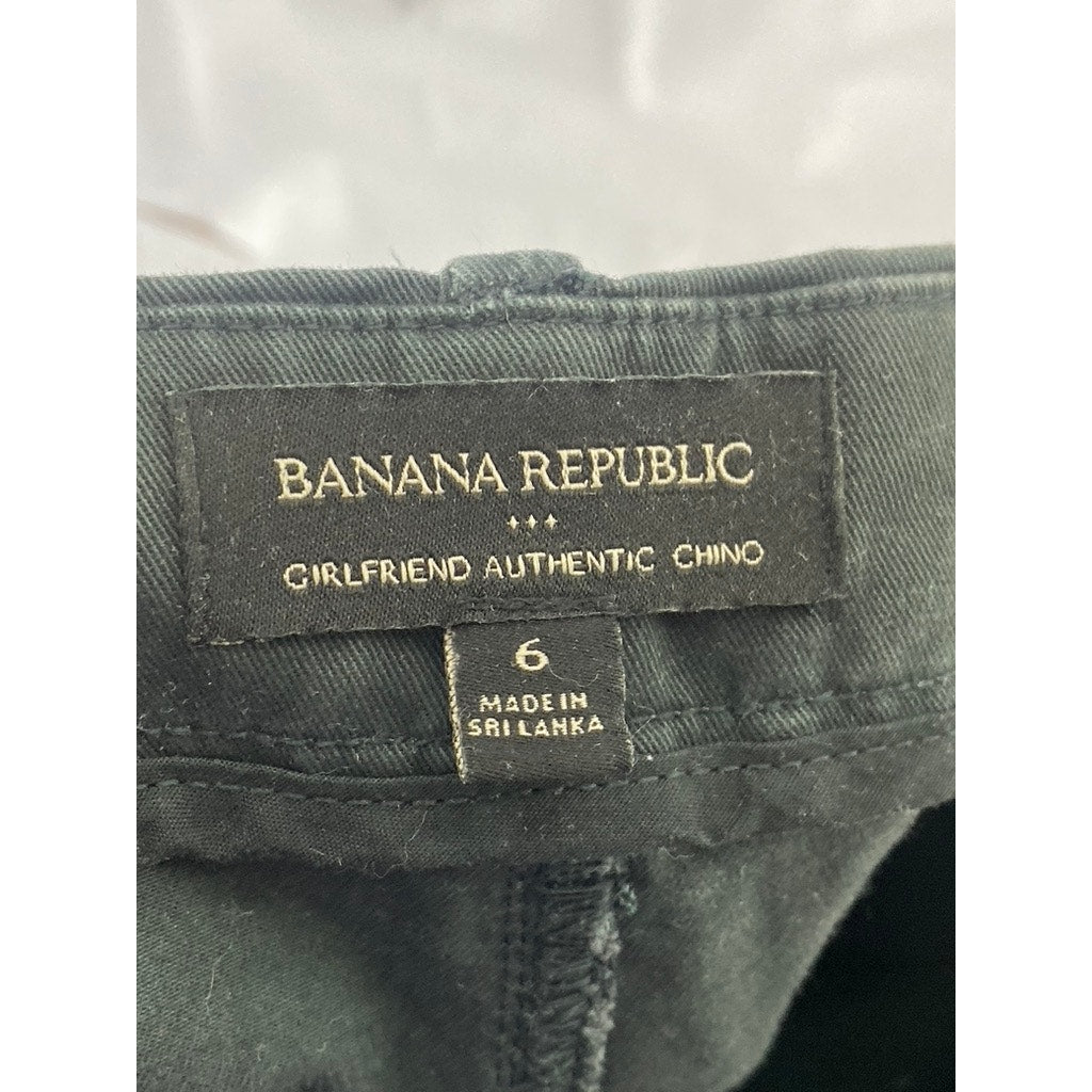 BANANA REPUBLIC Women's New Eclipse Coal Girlfriend Authentic Chino Pant SZ 6