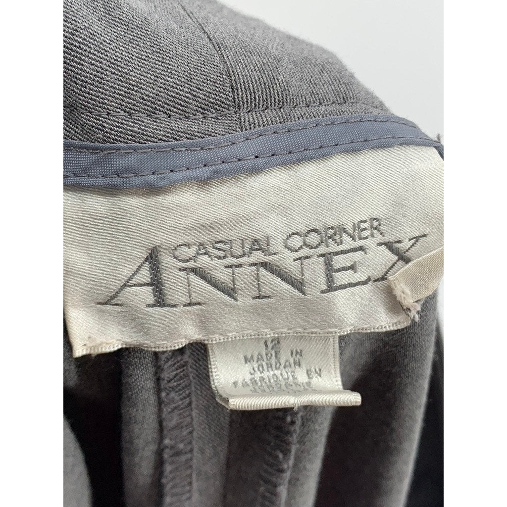 CASUAL CORNER ANNEX Women's Gray Wide-Leg Pants SZ 12