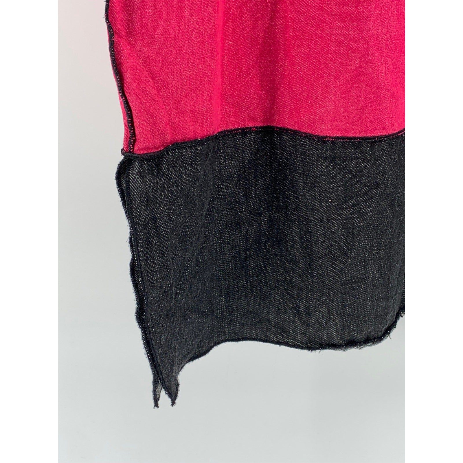 XIAO Women's Pink-Black Elastic-Waist Pull-On Midi A-Line Skirt SZ S