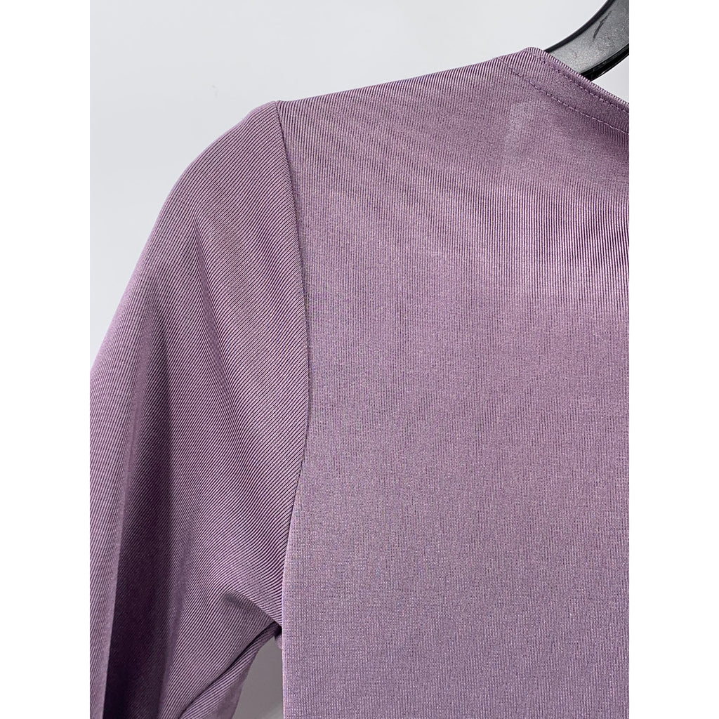 WRAPPER Women's Vintage Mauve 3/4 Sleeve Shawl Layered Scoop-Neck Top SZ M