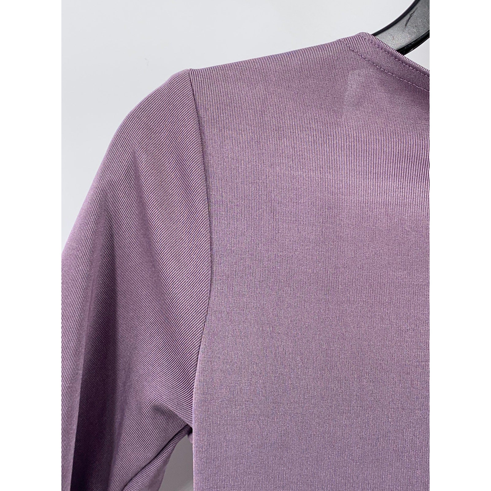 WRAPPER Women's Vintage Mauve 3/4 Sleeve Shawl Layered Scoop-Neck Top SZ M