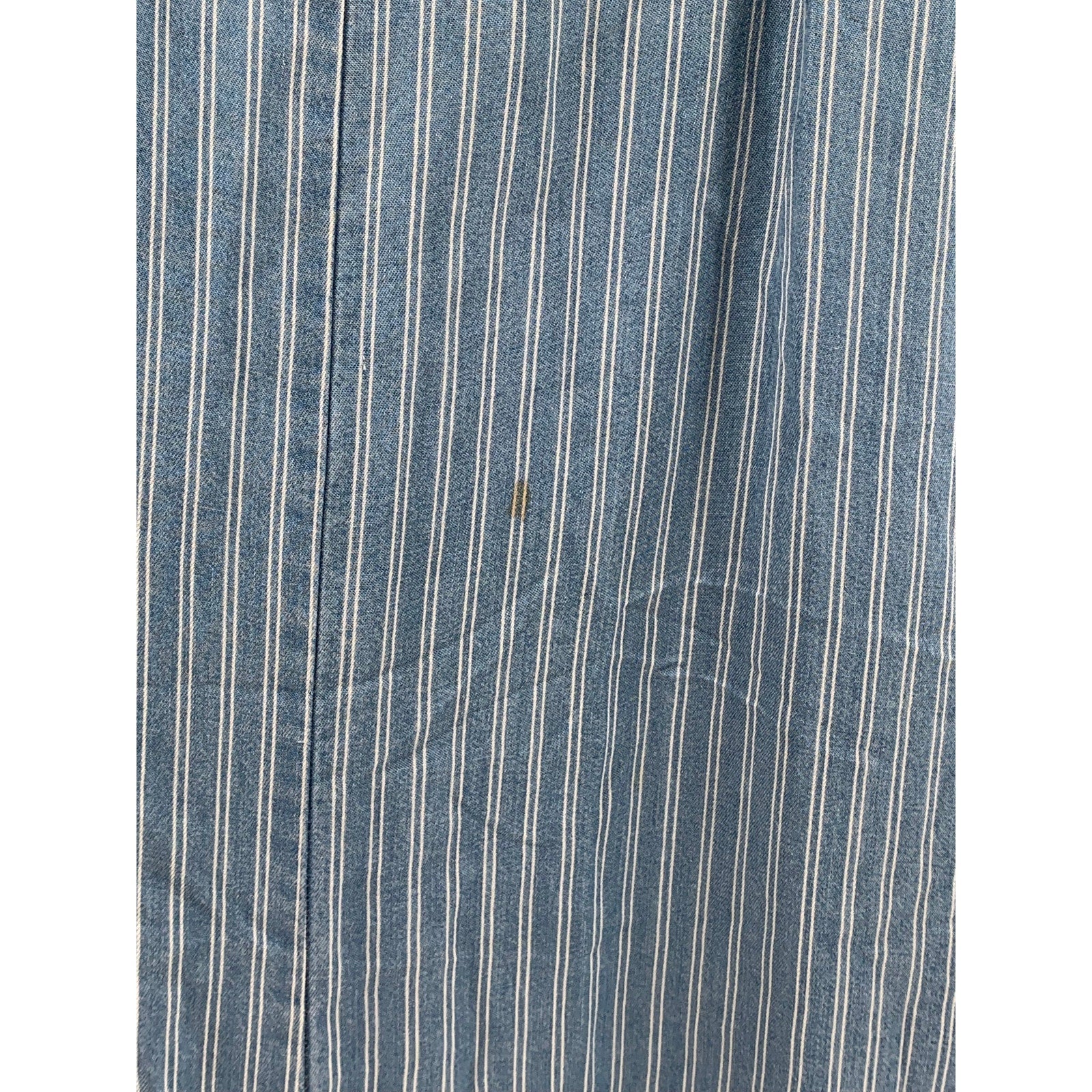 THE IMPECCABLE PIG Women's Blue Striped Side-Button Midi Dress SZ L