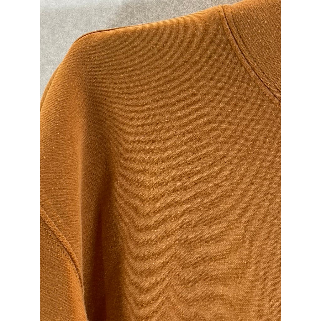 M  MAGASCHONI Women's Rust Crewneck Elastic Long Sleeve Pullover Sweatshirt SZ S
