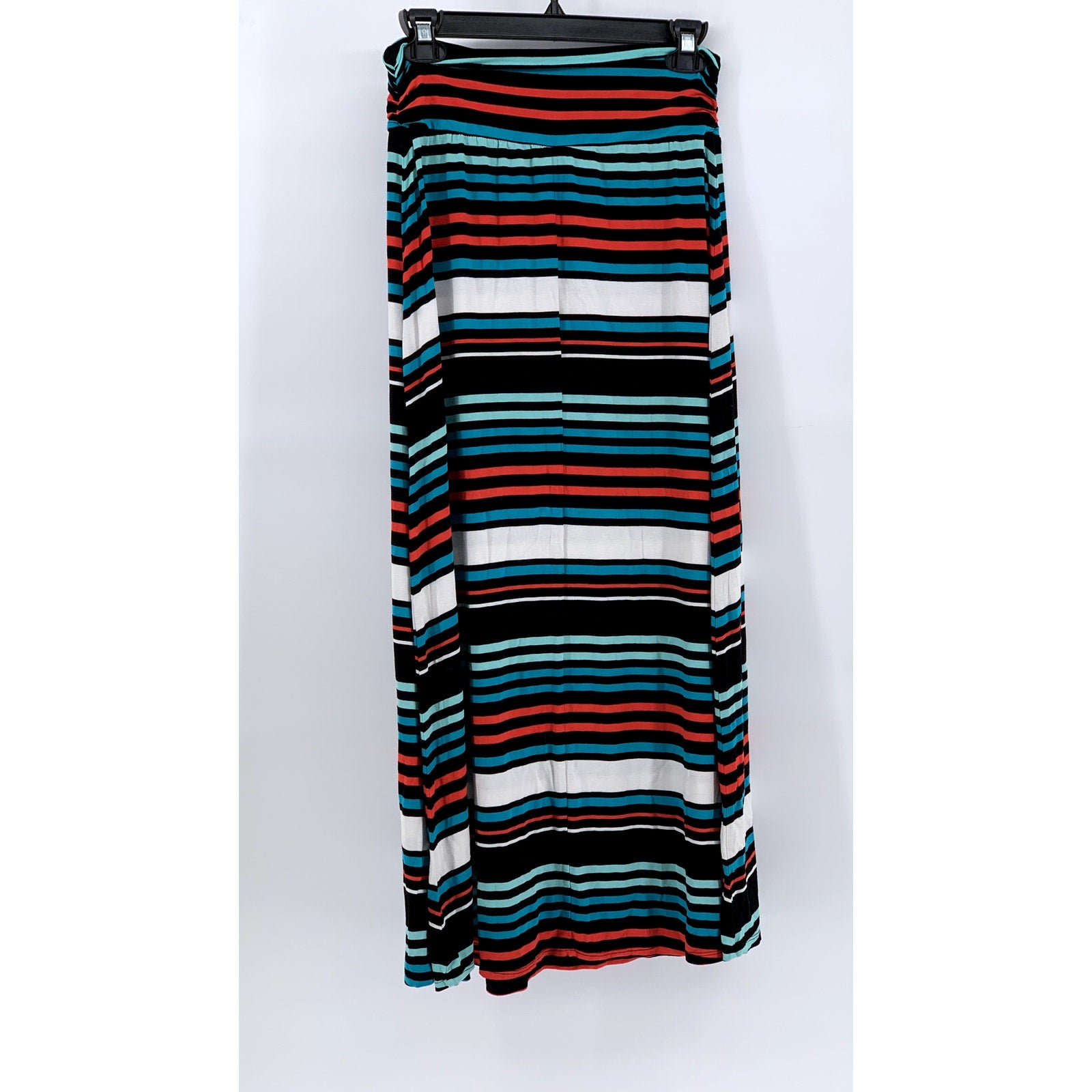 MERONA Women's Multicolor Striped A-Line Maxi Skirt SZ M