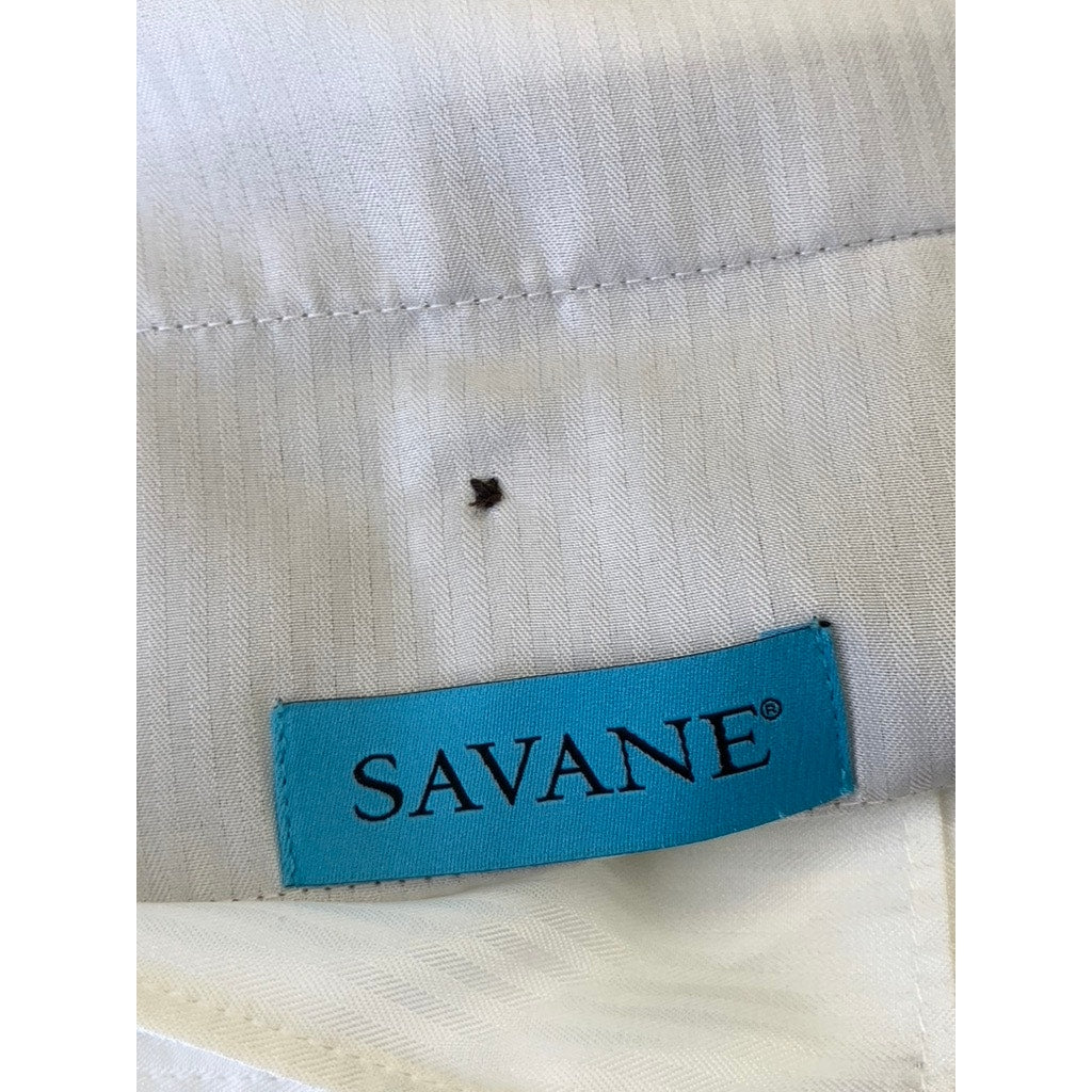 SAVANE Men's Tan Solid Regular Fit Chino Shorts SZ 38