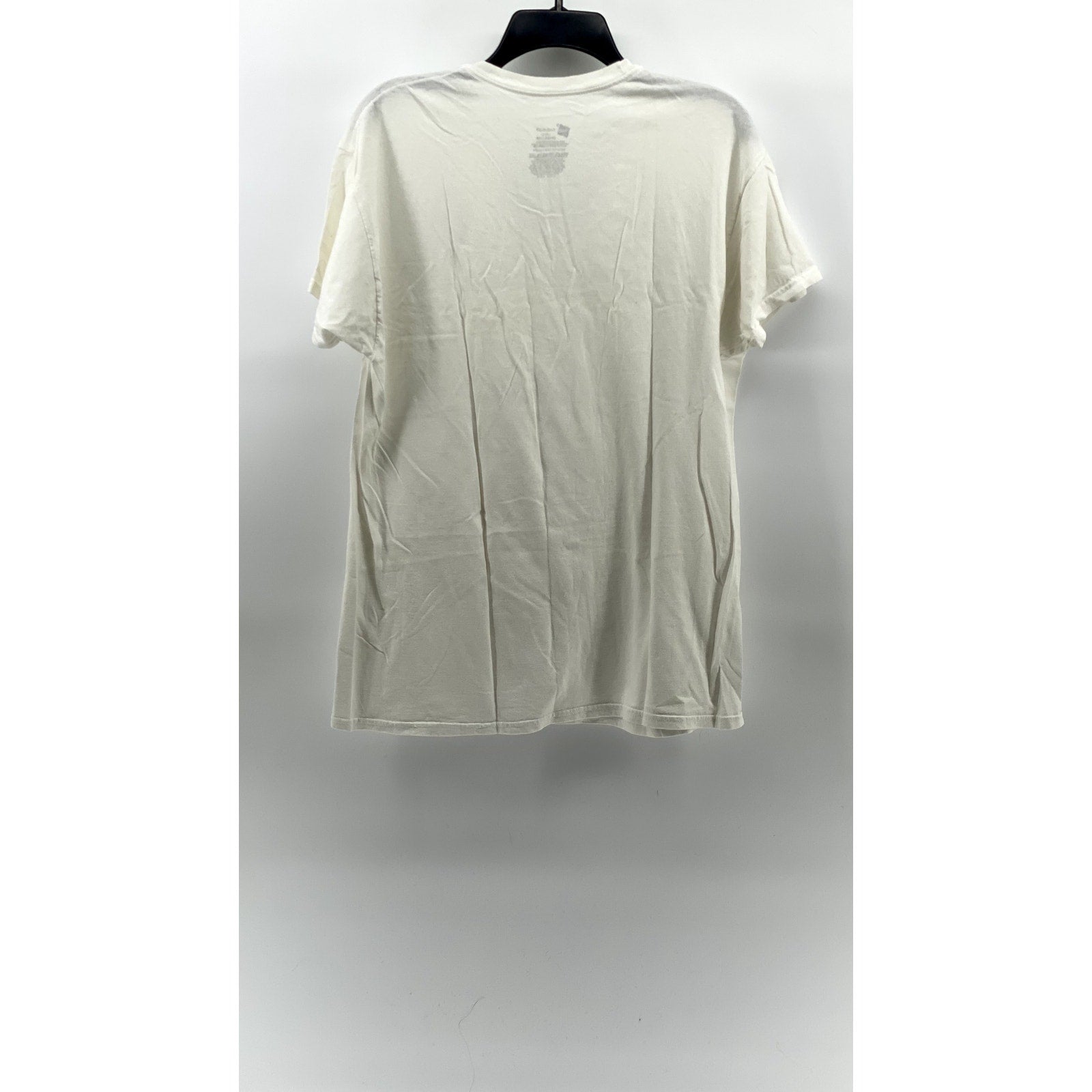 HANES Men's White V-Neck Short Sleeve Casual Underlayer T-Shirt SZ M