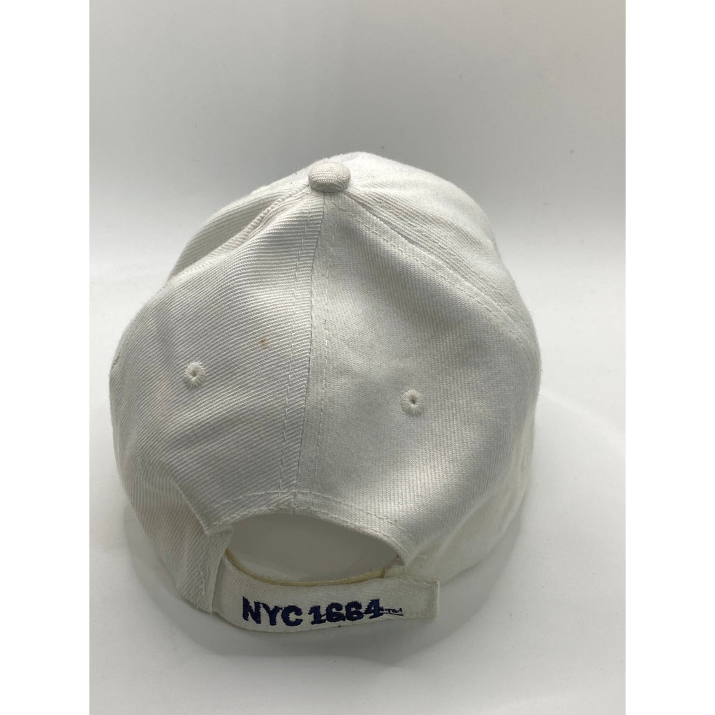 NEW YORK 1664 Unisex Adult White-Navy Embroidered NY City Baseball Cap SZ OS