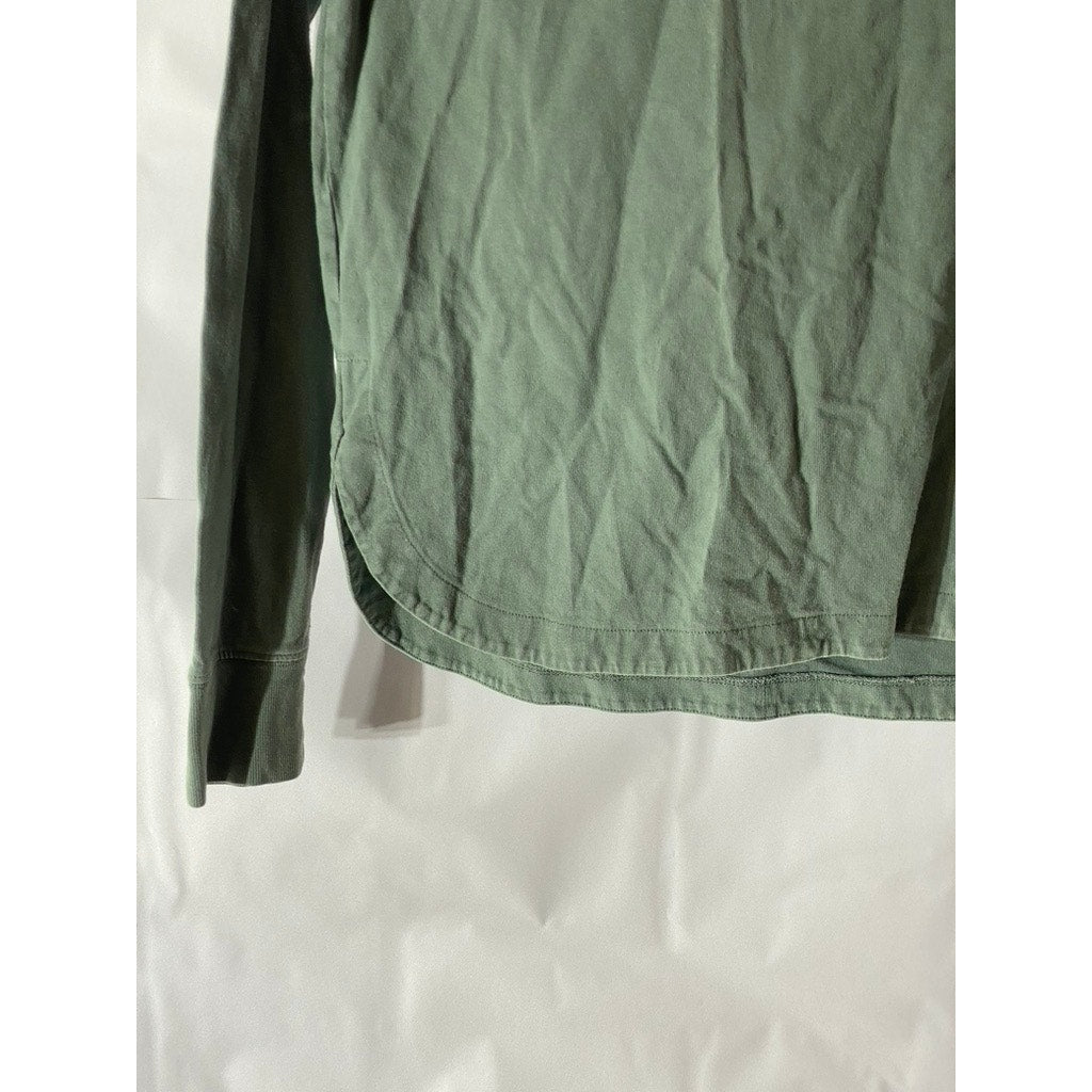 J.CREW Crewcuts Girls Green Lightweight Breathable Cotton Hoodie SZ XL(12-14)