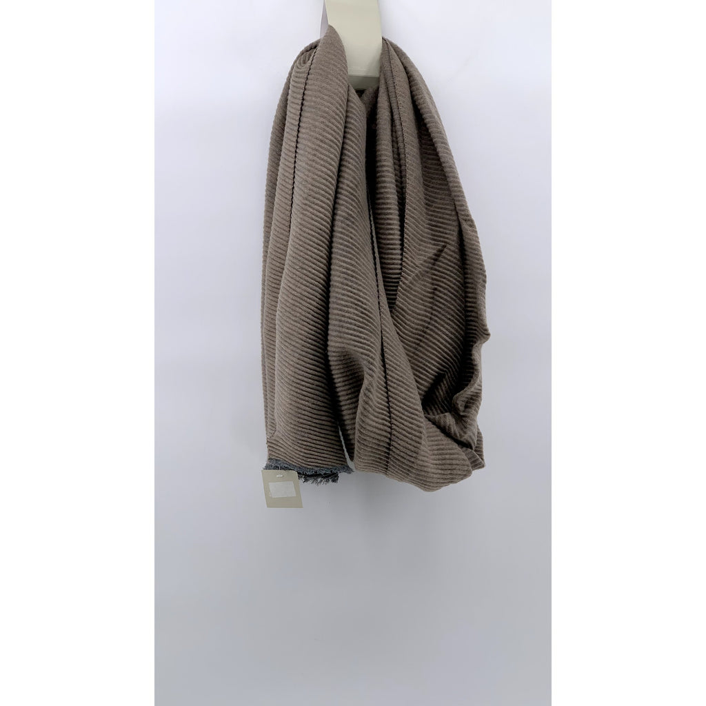 14TH & UNION Women's Brown-Gray Ribbed Shawl SZ OS