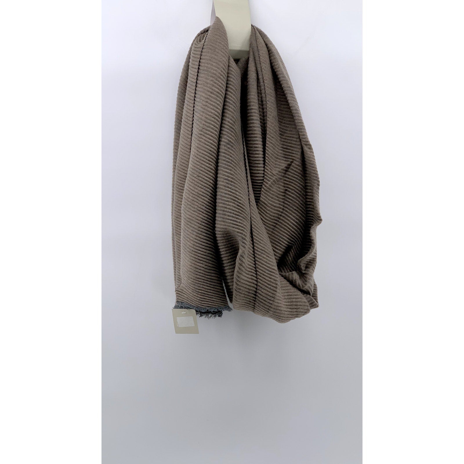 14TH & UNION Women's Brown-Gray Ribbed Shawl SZ OS