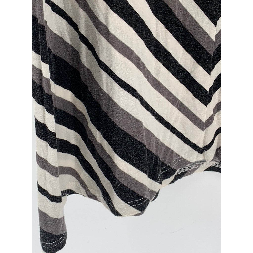 I JEANS By BUFFALO Women's Black-Cream Striped Maxi Skirt SZ L