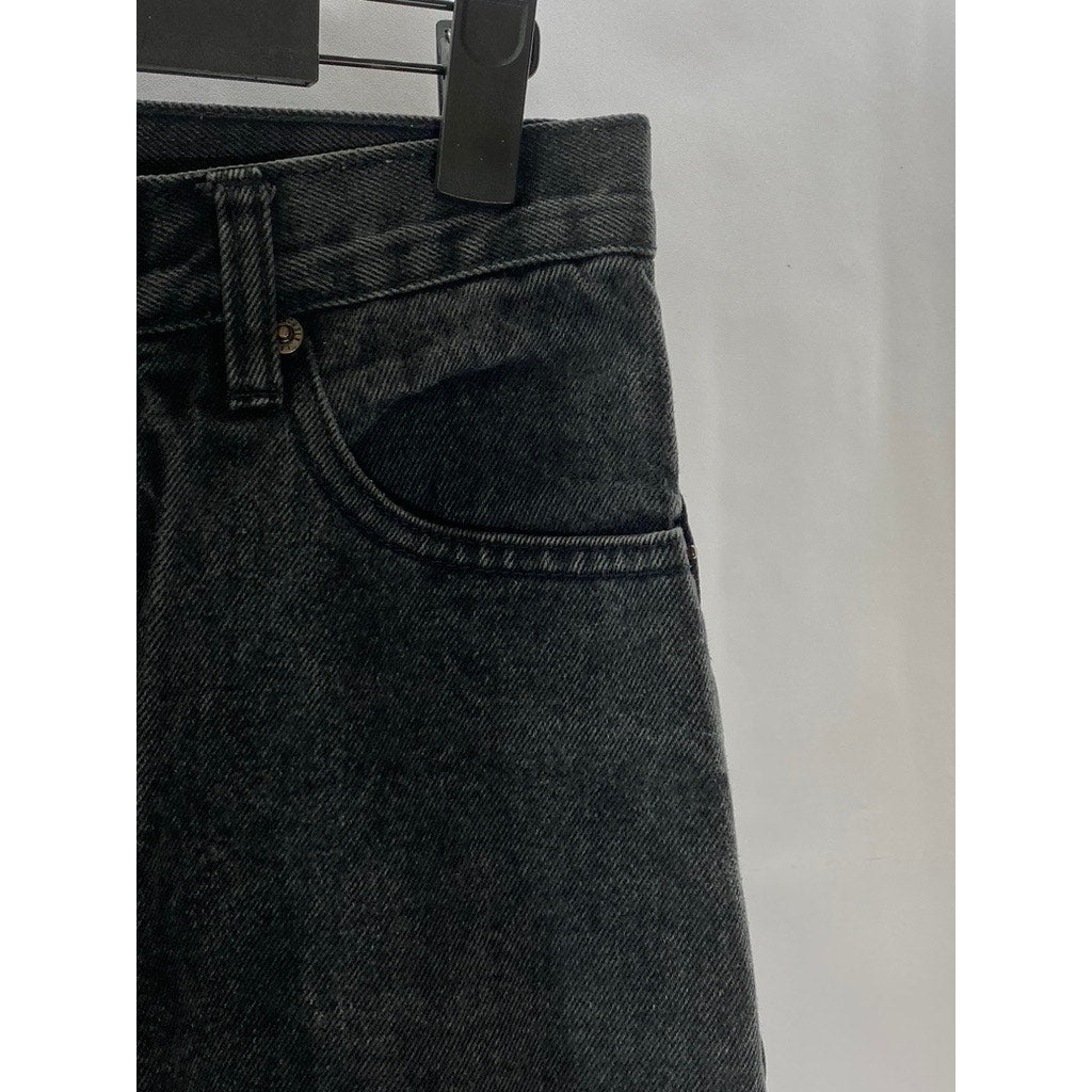LACABLE Women's Vintage Black Slim-Leg High-Rise Denim Five-Pocket Jean SZ 27