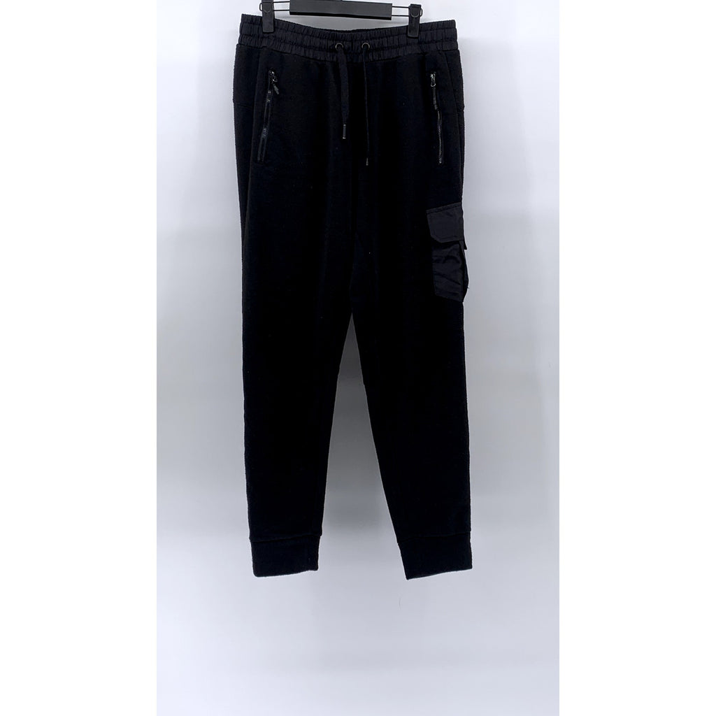 RBX ACTIVE Men's Black Drawstring Pull-On Casual Jogger Sweatpants SZ M