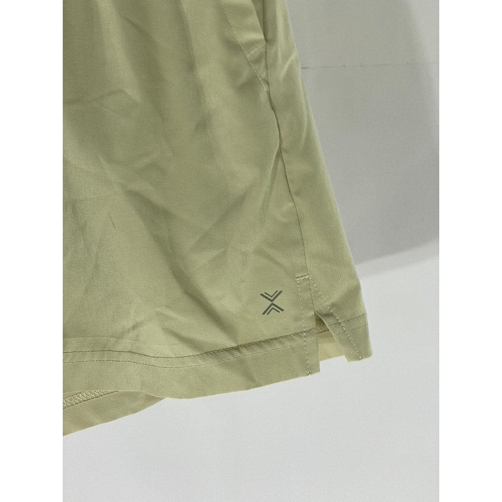 XERSION Men's Beige-Black Elastic-Waist Quick-Dri Active Running Shorts SZ S