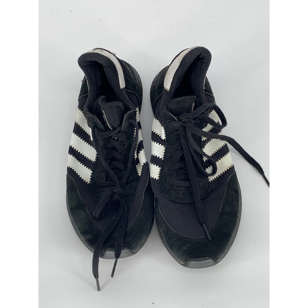 ADIDAS Men's Black-White I-5923 Black Boost Lace-Up Active Sneakers SZ 10.5