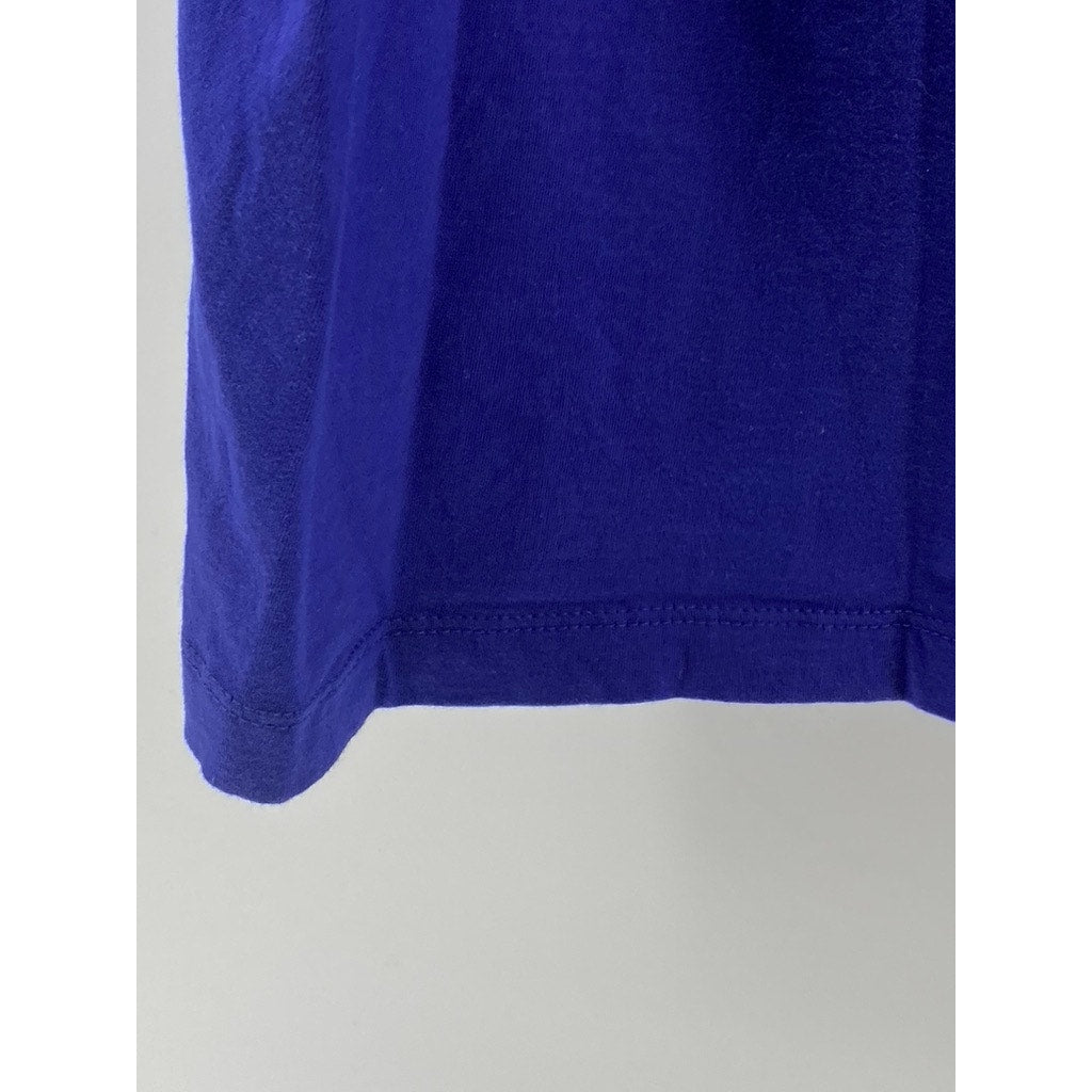 SHOP ICELANDIC Women's Royal Blue Crewneck Short Sleeve Active T-Shirt SZ XL