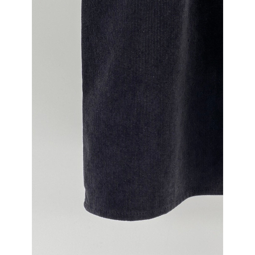 ZARA Women's Navy Blue Crewneck Corduroy Long Sleeve A-Line Mini Dress SZ XS