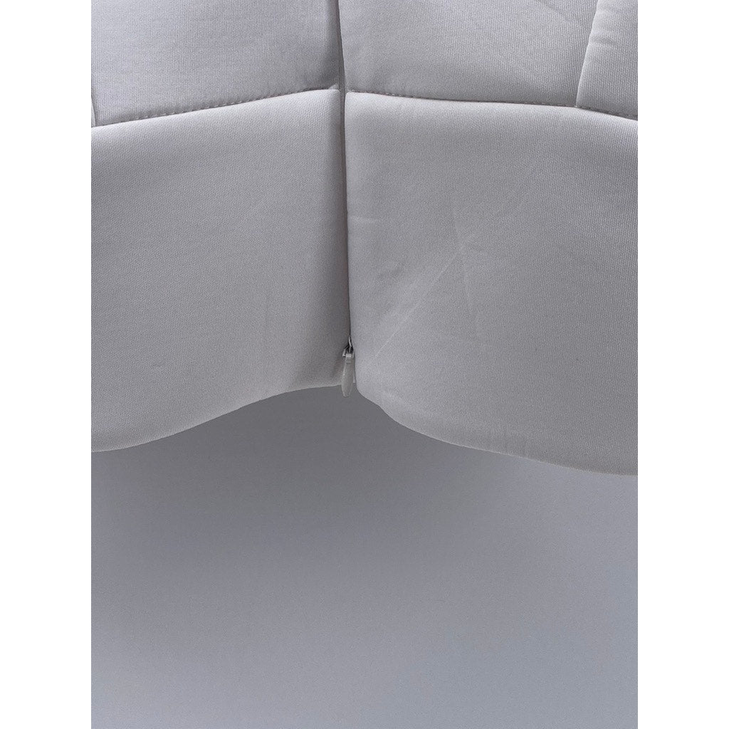 UNBRANDED Women's White Solid High Collar Button-Up Cropped Vest Top SZ S