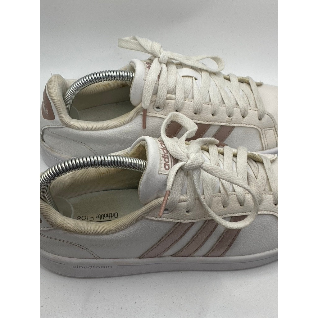 ADIDAS Women's White-Rose Gold Ortholite Float Lace-Up Casual Sneakers SZ 9