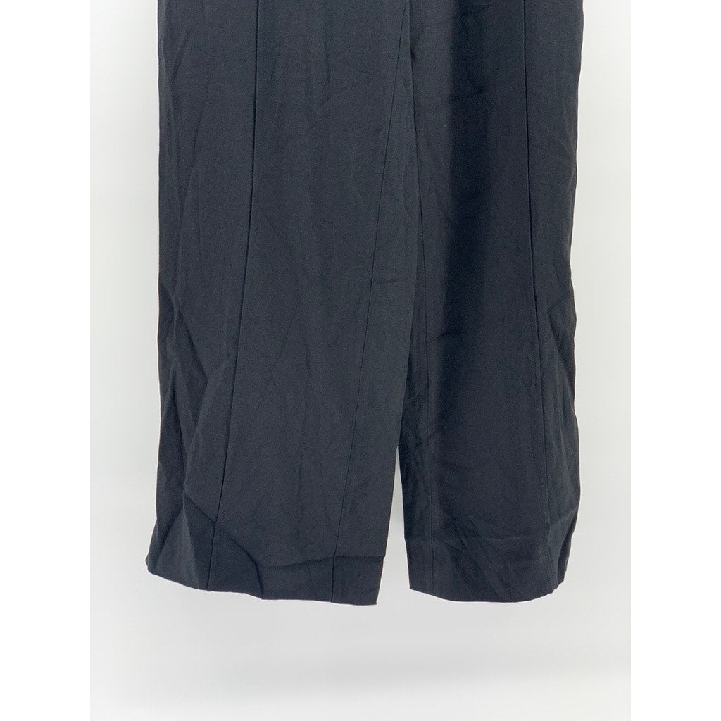 LIVIANA CONI Women's Black Solid Wide-Leg Pull-On Trousers SZ 46(USXL)