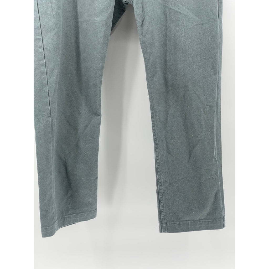 OBEY Men's Gray Solid Regular-Fit Tapered Leg Chino Pants SZ 32