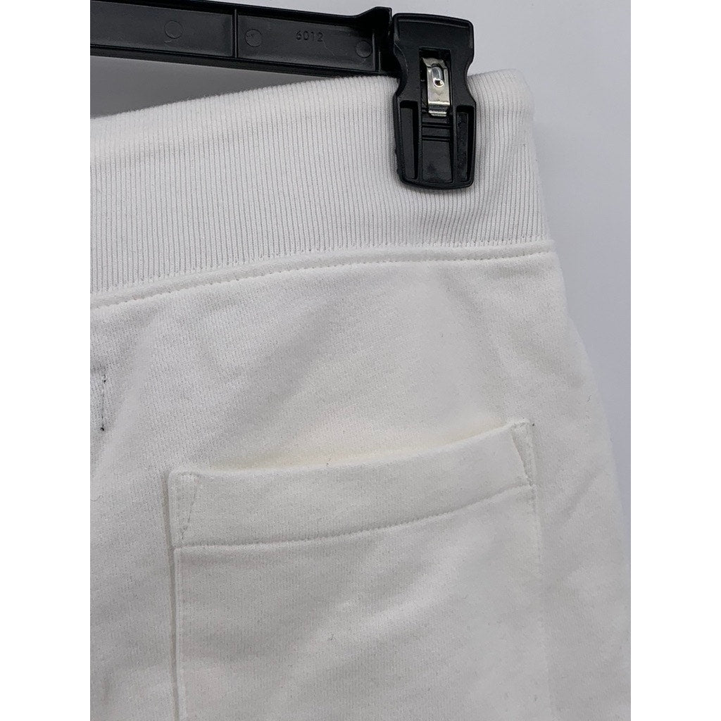 ALLSAINTS Men's White State Relaxed Fit Straight Drawstring Sweat Short SZ S