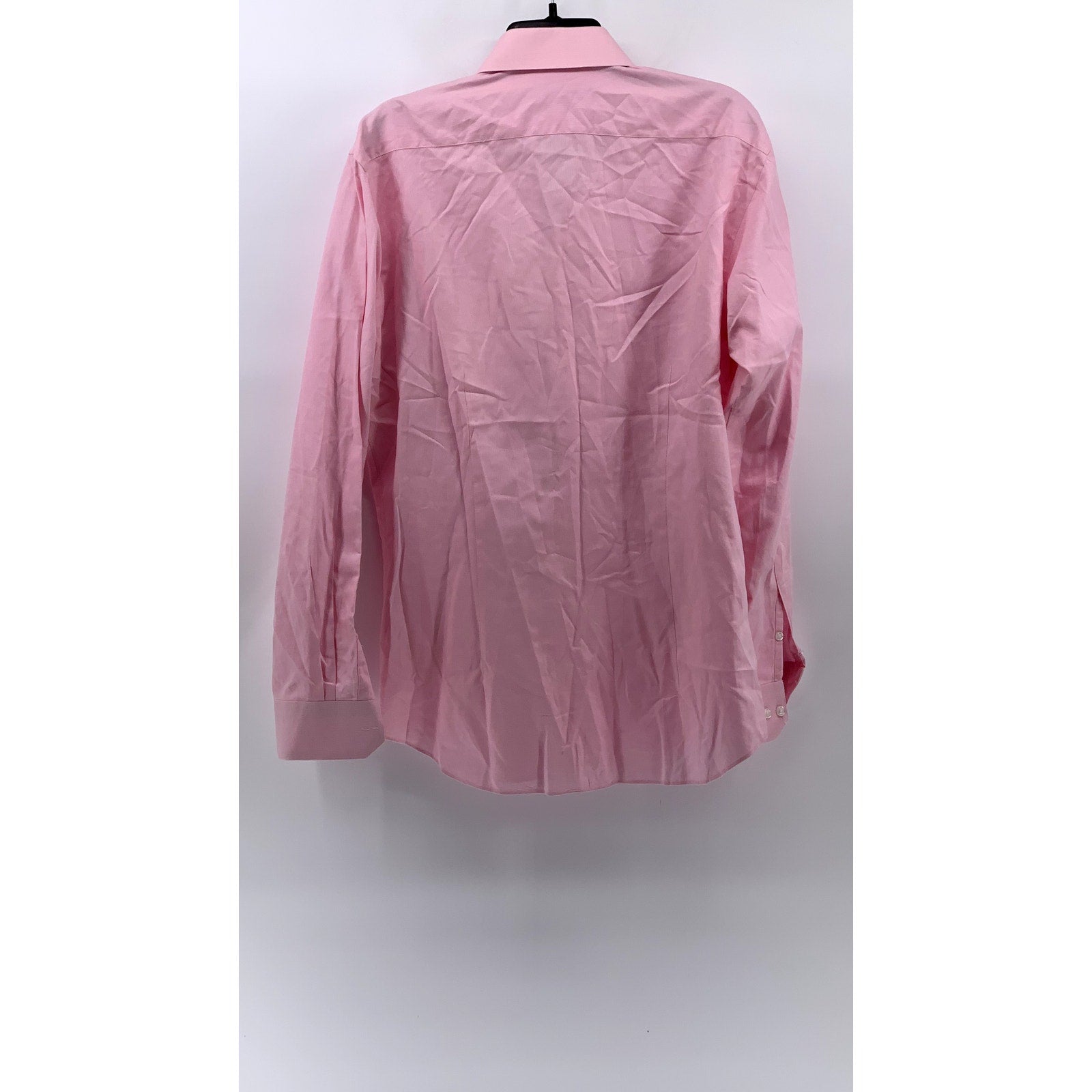 UNBRANDED Men's Pink Button-Up Long Sleeve Regular Fit Shirt SZ M