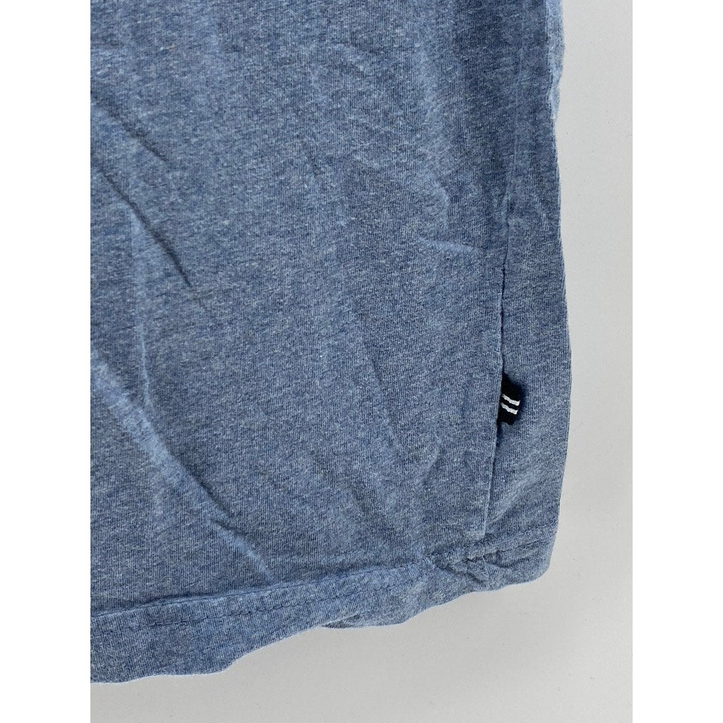 NAUTICA Men's Blue Heathered Crewneck Short Sleeve Casual T-Shirt SZ M