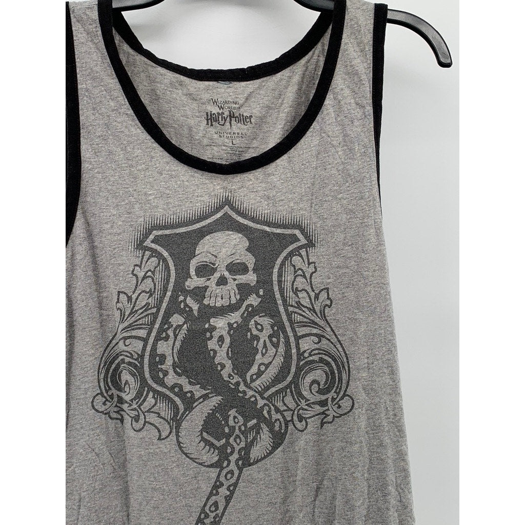 UNIVERSAL STUDIOS Unisex Gray Harry Potter Graphic Tank SZ L